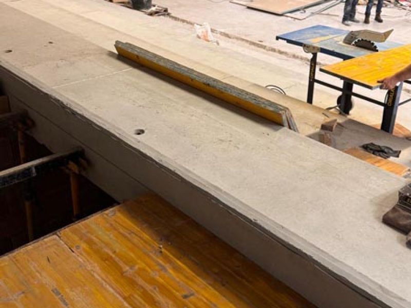 Estructura de hormigón en proyecto de construcción